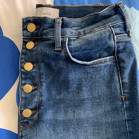 Triarchy High Waisted Button Jean - Picture 2 of 8